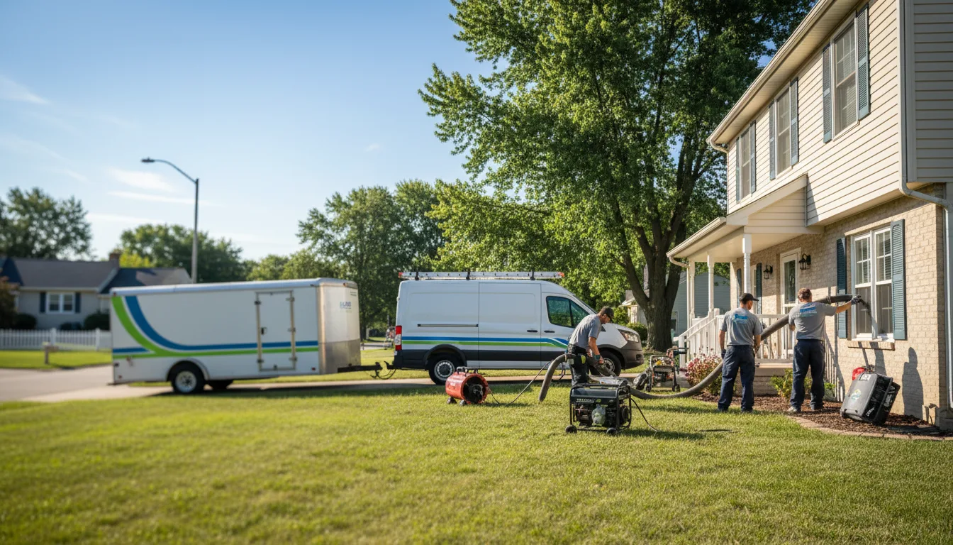 Flooded Basement Restoration And Cleanup With Repair in Bingham, IL near me